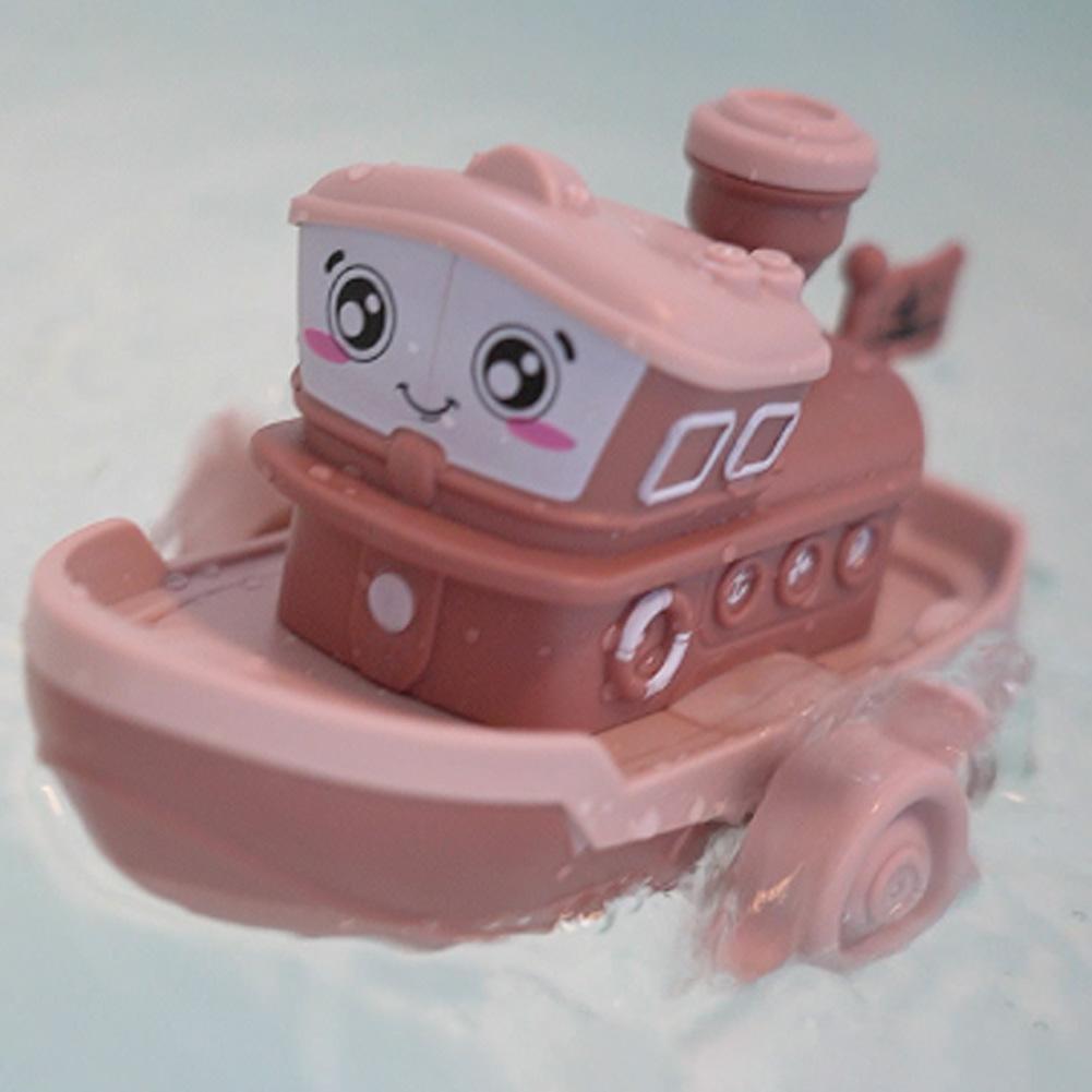 1Pc Baby Shower Cartoon Clockwork Boat Toy Children Clockwork Ship Kids Toys Cute Water Boy Flo P9A4