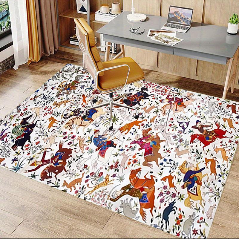 1PC Horsemen, Animals Extra Large Non Slip Floor carpet, Office, family, bedroom, Studio Large Area Rug Indoor Rugs, Vibrant Colors