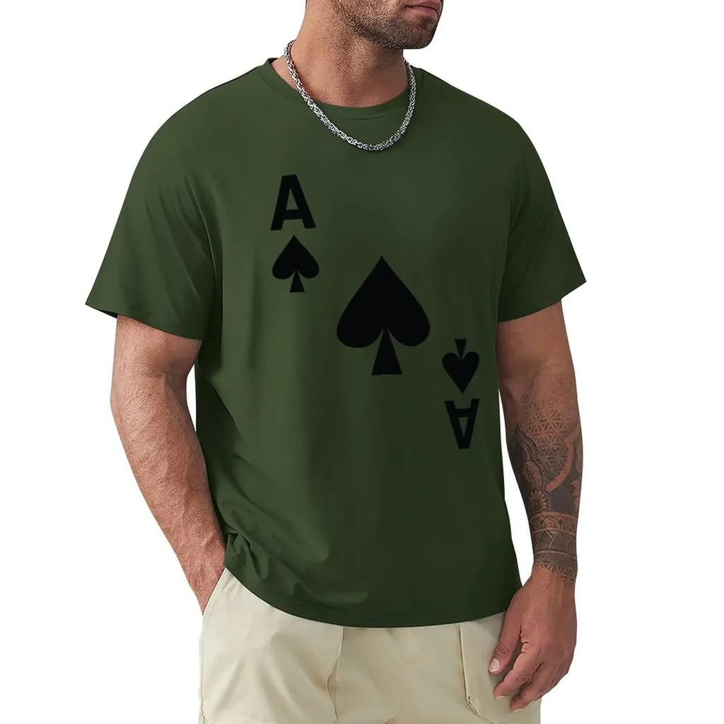Ace of Spades poker playing card costume T-Shirt heavyweights summer top cute tops plain black t shirts
