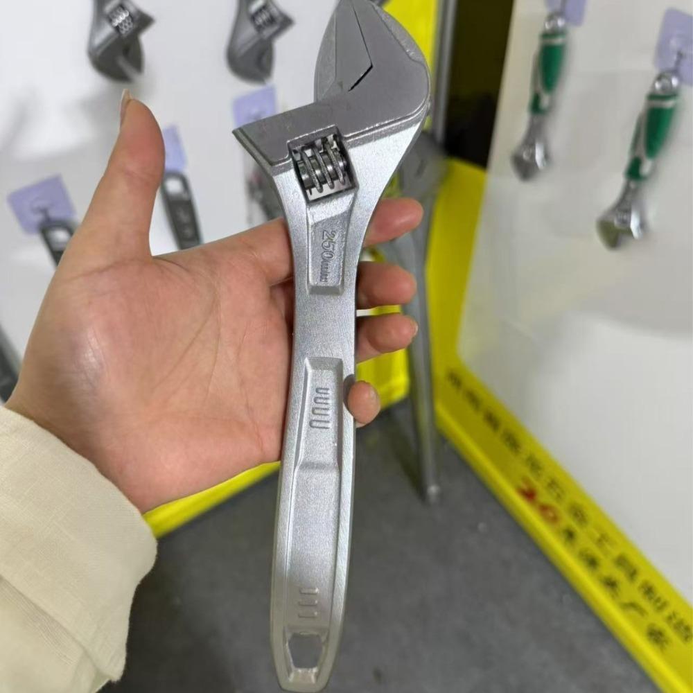 Adjustable Wrench Large Openin Long Handle Universal Spanner Clamp Wrench Mechanical Workshop Hand Repair Tools