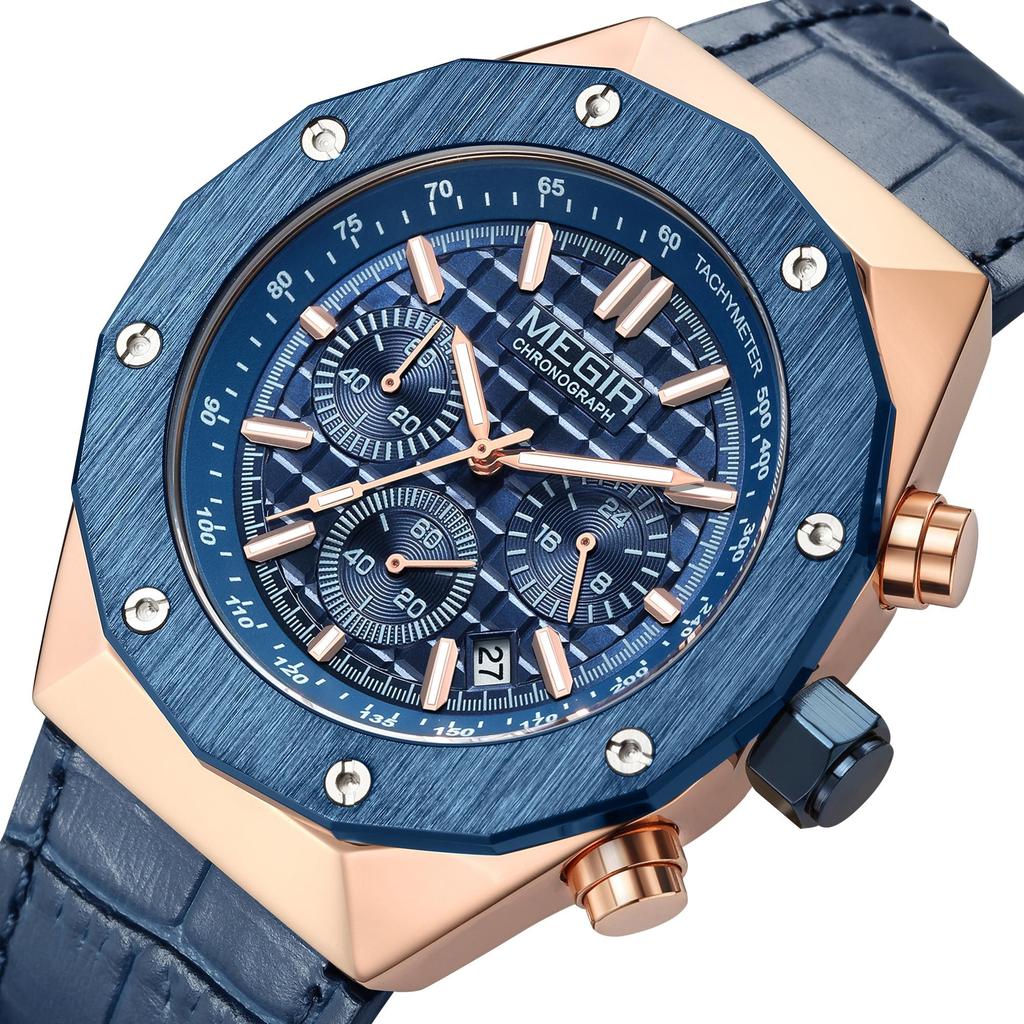 MEGIR Luxury Men Sports Watches Chronograph Fashion Quartz Wristwatch Men's Casual Business Date Clock Relogio Masculino 2213