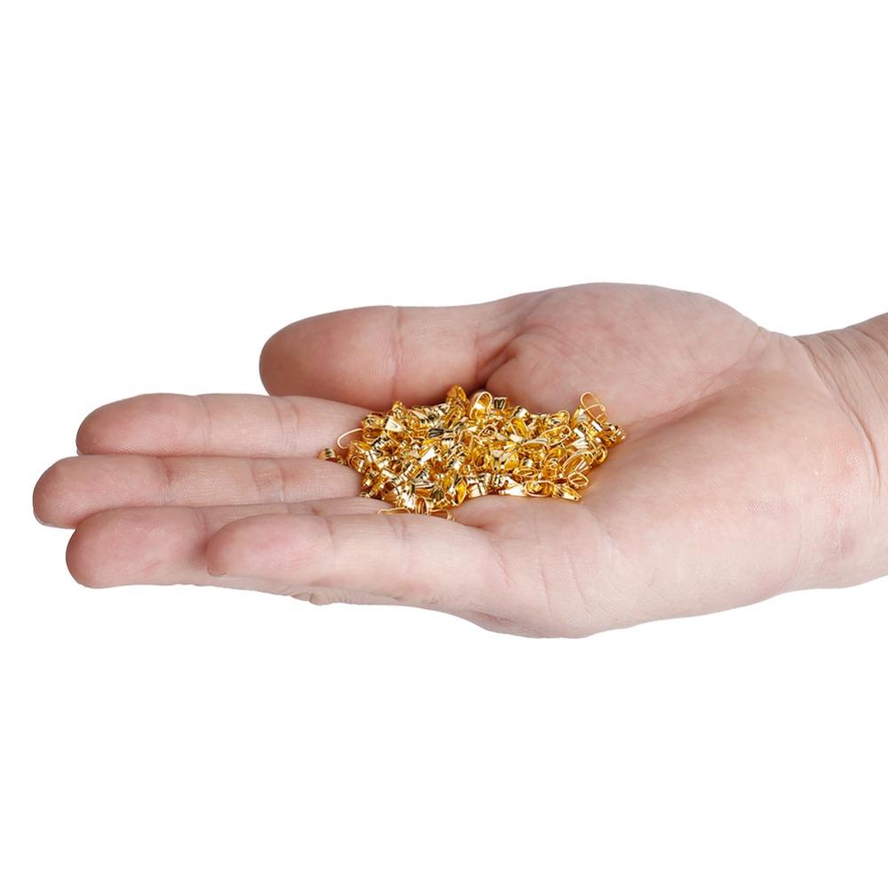 300Pcs 3*7mm Pendant Clasp Connector Alloy Jewelry Findings Bails Snap Bail Hook for DIY Crafts