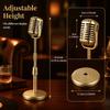 Height Adjustable Microphone Prop Model Support Rod Mic Stand Set Fake Mic Prop  Photography