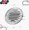 Grille de ventilation - KOTARBAU - 130 mm - Acier inoxydable - Moustiquaire - Facile à installer