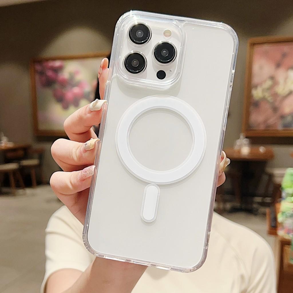 Acrylic transparent magnetic Apple phone case suitable for iPhone 17 Air 16E 15 Pro Max 14 plus 13 mini 12 11 XR XS X 8 7