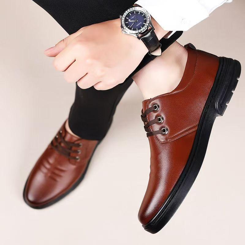 Casual men's shoes business dress casual British green wedding shoes leather shoes men's new men's leather shoes