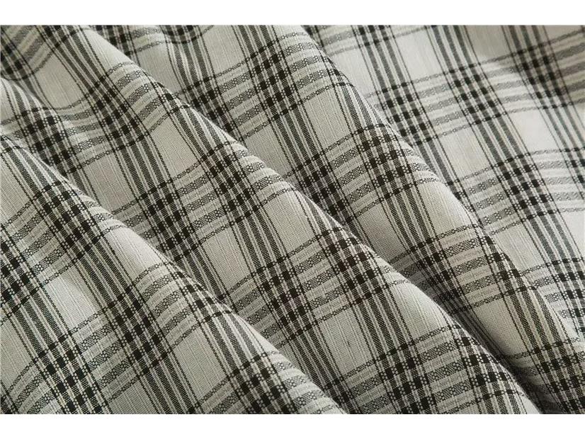 Trendy Men's Japanese Plaid Five-Point Sleeve Shirt for Summer