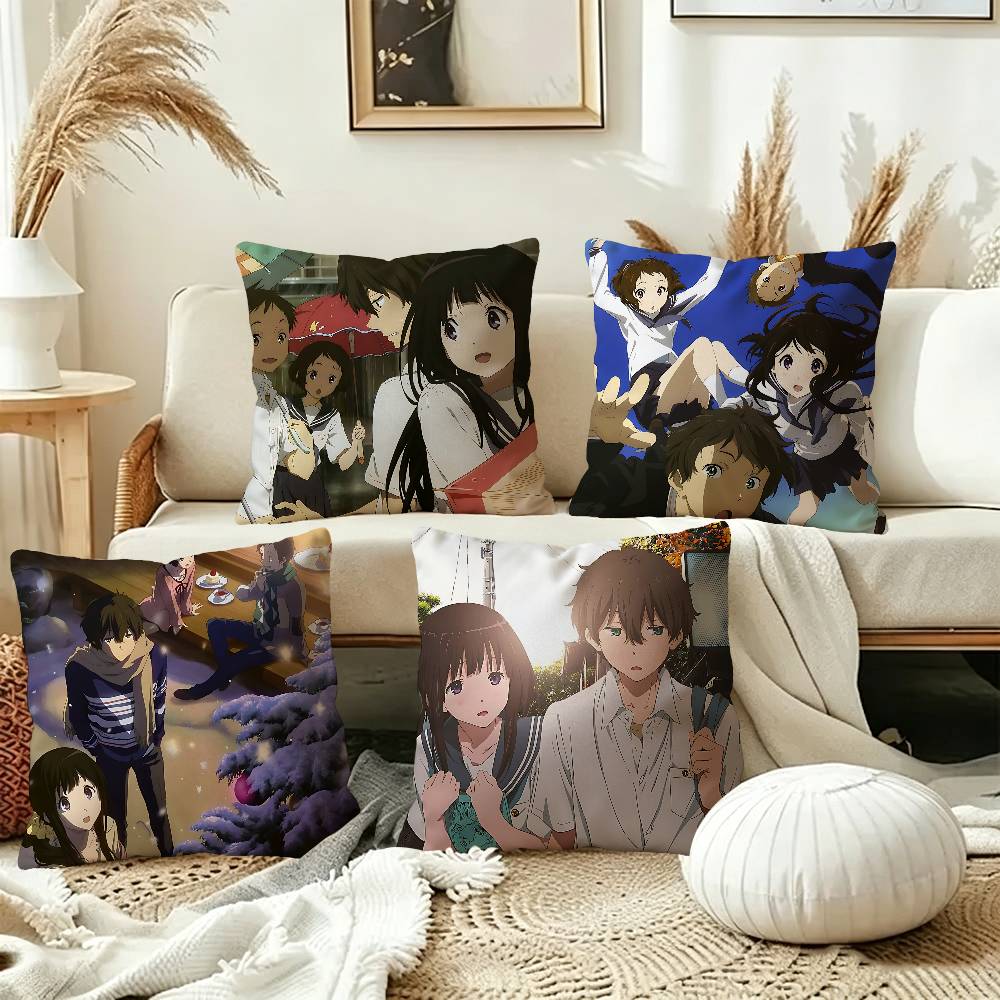 Hyouka Anime Cushion Cover Car Throw Pillow Case For Sofa Car Christmas Gift xcm xcm
