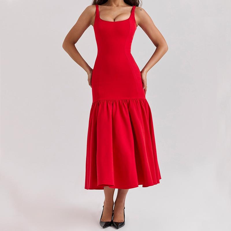 

Женское летнее модное платье S красный