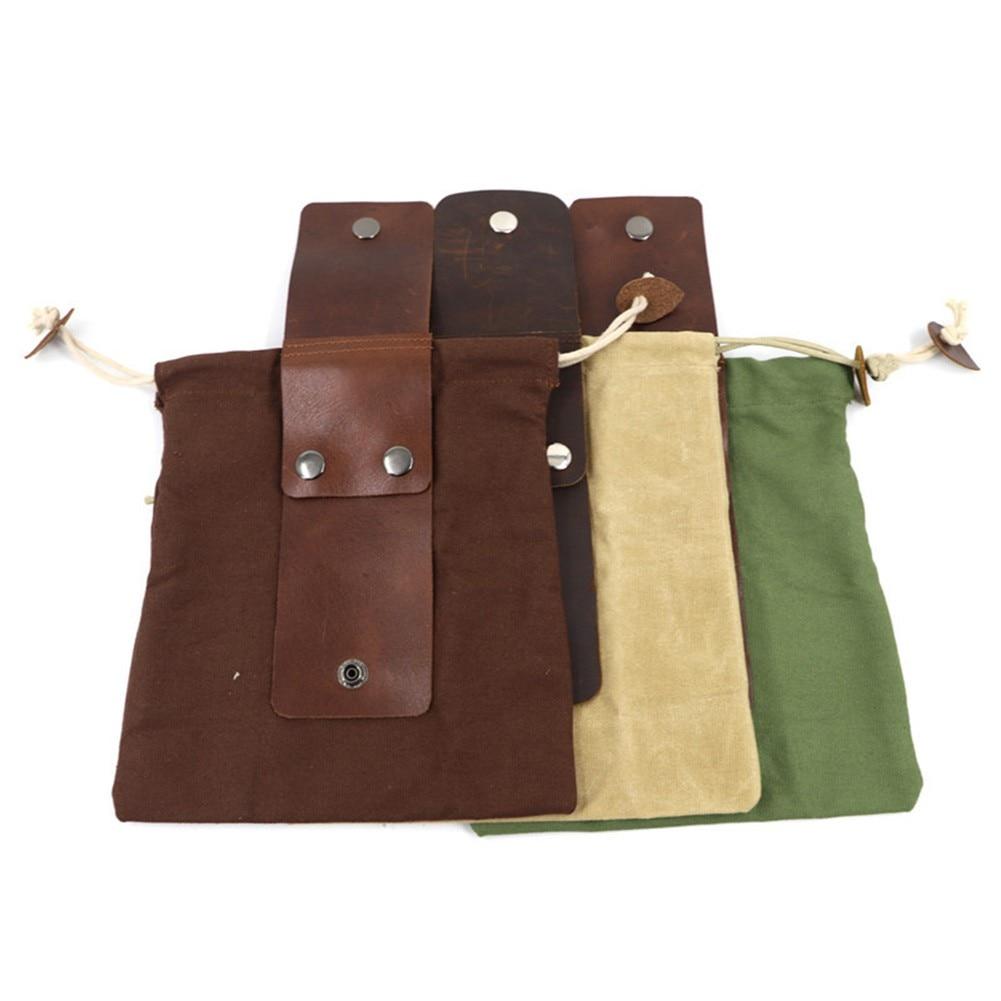 1pc przenośna torba do zbierania owoców na zewnątrz składana torba Berry Puch do przechowywania skórzana torba płócienna Bushcraft piesze wycieczki Camping