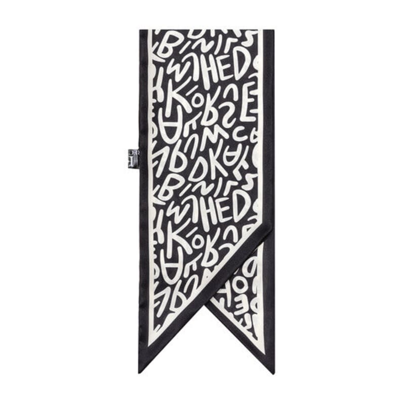 RECLOW RECLOW LETTERING Long Scarf BLACK