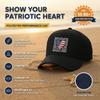 USA Baseball Hat - Vintage Heart Print Freedom USA 250 Years Land Of The Free Adjustable Polyester Lightweight Patriotic Holiday Baseball Cap For