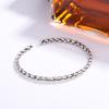 New Thai silver Fried Dough Twists Braided For Women 925 Sterling Silver Personalized Aged Hemp Opening Bacelets TYB611