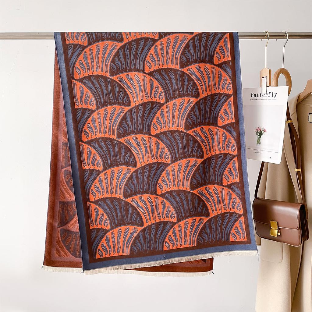 Luxury Warm Poncho Cashmere Winter Women Scarf Print Shawl Wraps Female Thick Pashmina Blanket Bufanda Travel Echarpe Cloak