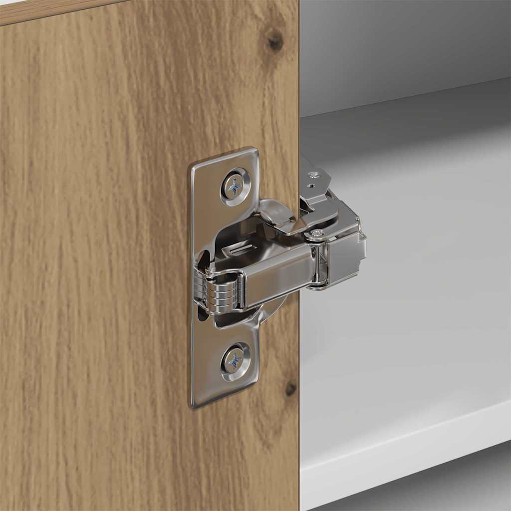 Hanging Cabinet Artisan Oak and White 57 X 57 X 40 Cm