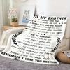 Brother Gift Soft Flannel Blanket for Men, Birthday Gifts for Brother from Sister, Local Warehouse Cozy Throw