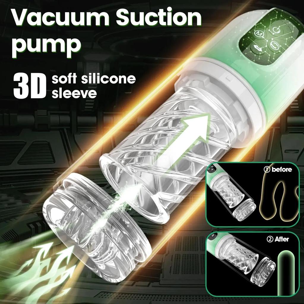 Automatic Male Masturbator Penis Pump Adult Toys Sex Toys with 3 Pump & 7 Rotating & 7 Licking & 7 Sucking Male Masturbators