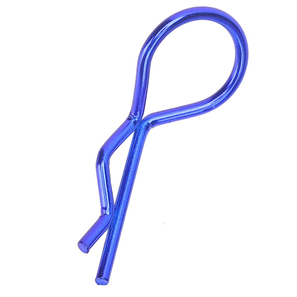 10Pcs 13MM RC Car   Clip RShape Metal Body Clips Pins for 1Celsius5 1Celsius6 1Celsius8 1Celsius10 RC Car(Blue )