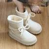 Thick-soled Snow Boots Women's 2025 New Winter Velvet Women's Shoes Non-slip Short Boots Warm Large Cotton Shoes Waterproof Short Tube