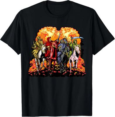 Die vier Reiter der Apokalypse Offenbarung 6 1-8 Jesus Geschenk T-Shirt