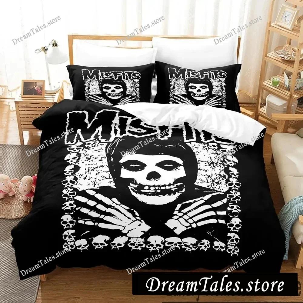 3D Print The Misfits Glenn Danzig Bedding Set Boys Girls Twin Queen King Size Duvet Cover Pillowcase Bed boys Adult