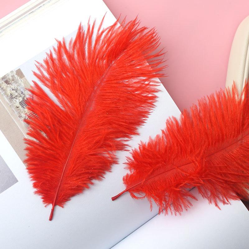 Colored Ostrich Hair 15-20Cm Wedding Ornament Wall Decoration Feather Wall Hand Bouquet Diy Dream Catcher Material