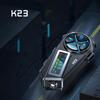 Motorcycle Intercom with OLED Display, Earphone Intercom, 3-Person Connection, 2-Person Simultaneous Talk, 1000M Communication Range, 48 Hours Continu