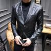 Spring Thin Men's Leather Jacket Men's Slim Leather Suit PU Leather Jacket Suit Men's Jacket