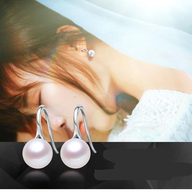 Korean Version DIY Pearl Earrings Accessories Spoon High Heels Earrings Empty Earrings Hook Women's Jewelry Jewelry