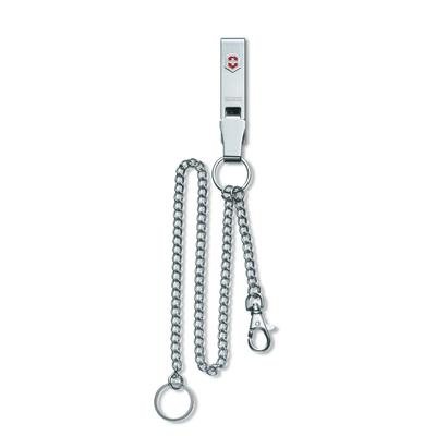 Victorinox Porta-Cinto com Argola de Chaveiro de Corrente Longa Clipe de Cinto de Metal Simples Leve Impermeável Presente Prata 54cm Multi-Clipe [] 4.1860