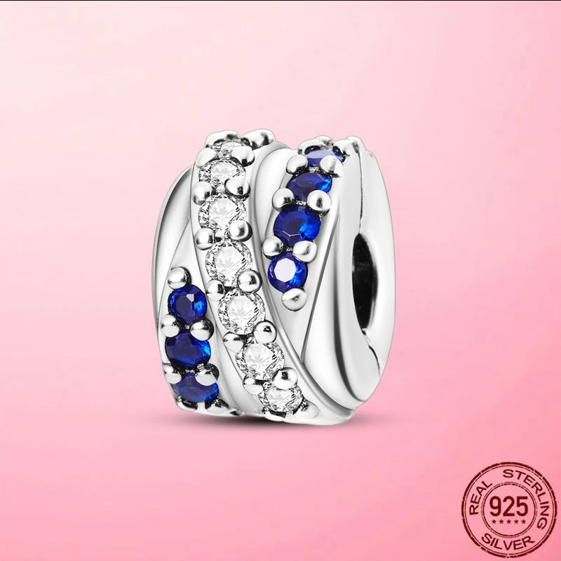 925 Silver Safety Chain with Heart Charms DIY Jewelry Fit Original Bracelet Beaded Accessories