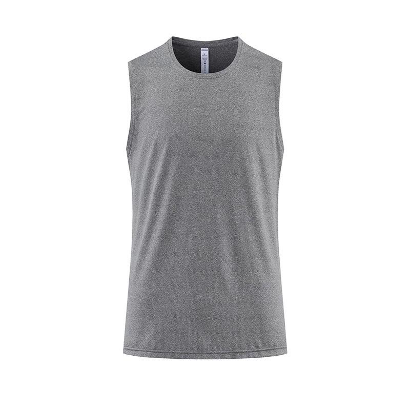 Men's Quick-Dry Sports Vest 2023: Summer Solid Color Round Neck for Running, Fitness & Basketball