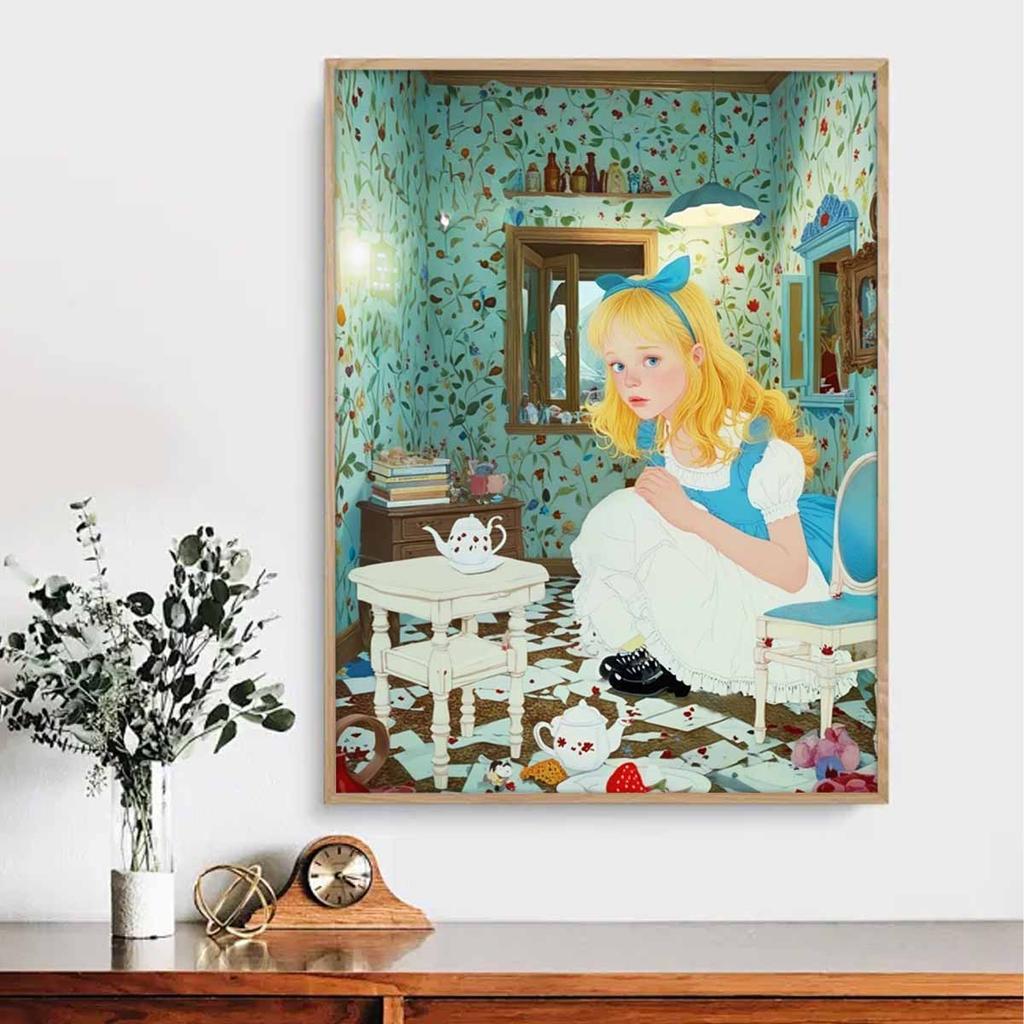 DIY Diamond Painting The Little Girl In The House Cross Stitch Kit Mosaic Art Diamond Painting Full Circle Diamond Home Decoration