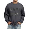 Men's Oversized Long Sleeve Crewneck Sweatshirt Casual Loose
