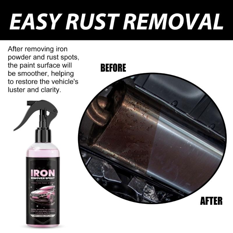 Iron Particle Cleaner Formula Iron Remover Spray for Car Paint Stains Removal