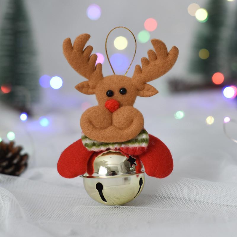 Pendant Christmas Tree Decorations Santa Claus Snowman Elk Bear Bell Ornaments