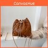 Fashionable Urban Simple Pu Bucket Bag Chain Single Shoulder Crossbody Bag