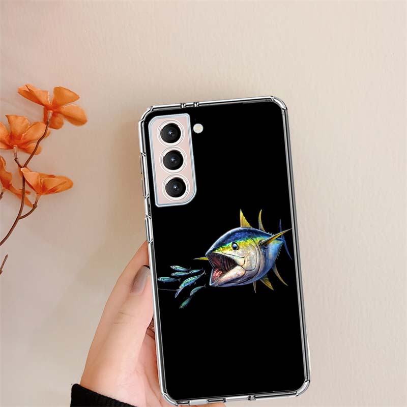 Ocean Sports Fishing for Tuna Phone Case For Samsung S24 S25Edge Galaxy S22 S25 Ultra S21 S23 FE S20 S10 Plus S10E Cover Shell C