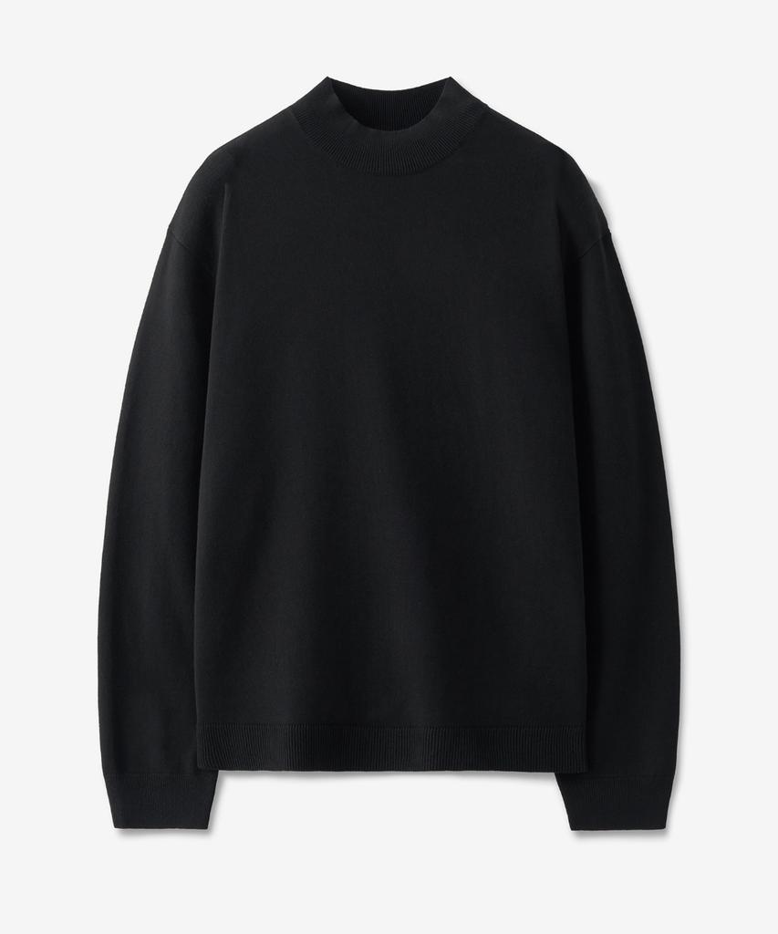 MINAV Cotton Solid Mock Neck Knit [4 Colors]