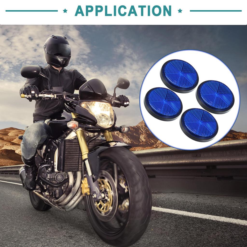 ACROPIX Screw Mounted Reflective Warning Reflector Circular Reflector - Set of 4