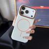 Frosted Hit Color Lichee Pattern Magnetic Phone Case For iPhone 17 Air 16 15 14 13 12 11 Pro Max Plus For Magsafe TPU Soft Cover