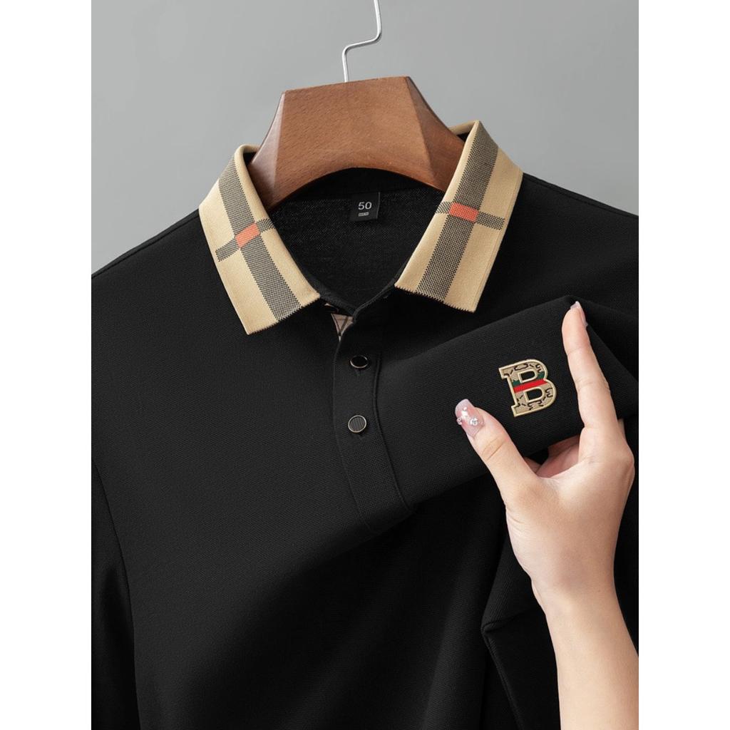 STORN Men's Spring Autumn Fashion Long Sleeved Polo Shirt High-end Boutique Embroidered Top Comfortable Lapel Tops