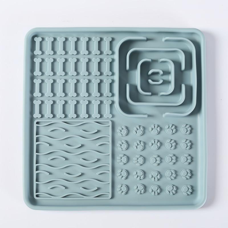 

Миска для медленного кормления для собак, силиконовая подстилка для вылизывания еды для питомцев, тарелка для вылизывания для кошек, головоломка, утечка еды, скрытая еда, игрушка для вылизывания для котят