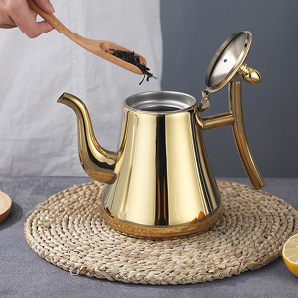 New stainless steel tea pot with filter, Restaurant kettle for brewing tea, Household coffe pot, Health tea kettle, 1.5L