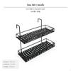 2Tier Iron Desk Organizer Rack with pegs, Hanging Storage Shelf, NoInstall for Office Living Room
