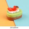 Puppenhaus Fruchtkuchen Harz Zubehör Eis Essen Creme Kleber Kanten Zubehör Puppenhaus Zubehör