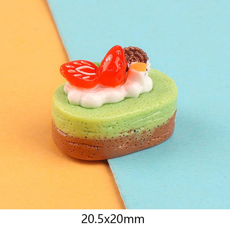 Păpușă Casă de Păpuși Prăjitură cu Fructe Accesorii Rășină Înghețată Mâncat Cremă Lipici Margine Accesorii Accesorii Casă de Păpuși