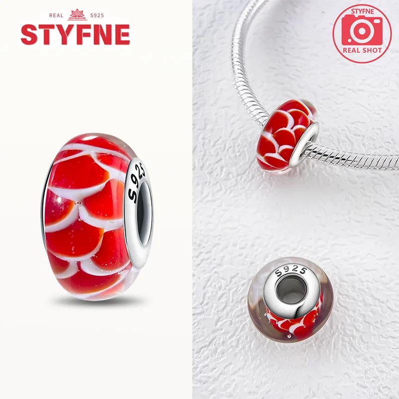 New Arrivals copper Colorful Murano Geometric Line Bead Charms Compatible With Exquisite Authentic Bracelets for Women Jewellery Gifts