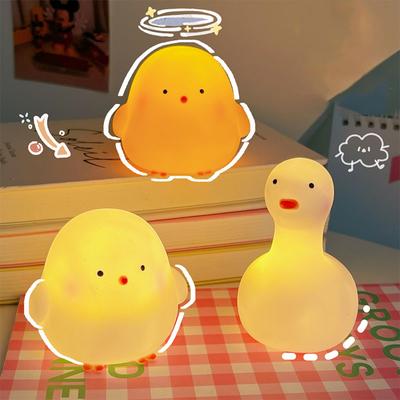 Duck Mini Chick Night Lamp Night Light Fairy Lamp Gifts Decoration Kids Bedroom Sleep Cartoon Cute  Unique