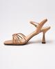 Melanda 5092343 36 Beige Leather Stiletto Sandals